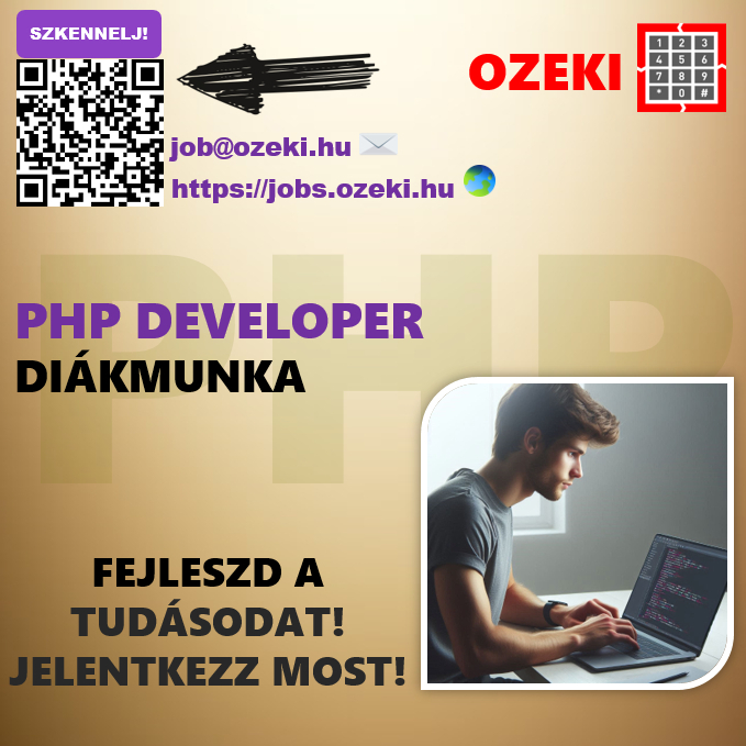 PHP developer - Diákmunka ősztől